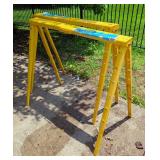 Foldable Adjustable Height Saw Horses, Qty 2  Foldable Adjustable Height Saw Horses, Qty 2