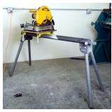 DeWalt Chop Saw, Model D28715, with Ryobi Miter Saw Stand, Model A18MS01G DeWalt Chop Saw, Model D28715, with Ryobi Miter Saw Stand, Model A18MS01G