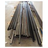 Square Steel Tubing, 1.5" and 2" Diameter, Approx 30 Pieces - 144" Long  Square Steel Tubing, 1.5" and 2" Diameter, Approx 30 Pieces - 144" Long