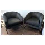 Modern Velvet Accent Chairs with Gold Frame, Qty 2  Modern Velvet Accent Chairs with Gold Frame, Qty 2