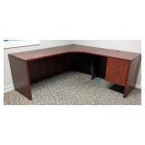 Mahogany Corner Office Desk with Drawers Mahogany Corner Office Desk with Drawers