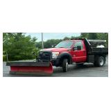 2012 Ford Super Duty F-550 Pickup Truck With Snow Plow And Salt Spreader Attachments, VIN 1FDUF5HT4C 2012 Ford Super Duty F-550 Pickup Truck With Snow Plow And Salt Spreader Attachments, VIN 1FDUF5HT4C