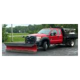 2015 Ford Super Duty F-550 Pickup Truck With Snow Plow And Salt Spreader Attachments, VIN 1FD0X5HT0F 2015 Ford Super Duty F-550 Pickup Truck With Snow Plow And Salt Spreader Attachments, VIN 1FD0X5HT0F