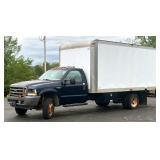 2004 Ford F-550 Pickup Truck With Enclosed Box Bed, VIN 1FDAF56S34EB24003, Mileage Showing On Odomet 2004 Ford F-550 Pickup Truck With Enclosed Box Bed, VIN 1FDAF56S34EB24003, Mileage Showing On Odomet