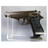 Walther PP 7.65mm Pistol SN# 348401 P, Nazi Mark, 1940s, 3 Total Mags, In Leather Holster  Walther PP 7.65mm Pistol SN# 348401 P, Nazi Mark, 1940s, 3 Total Mags, In Leather Holster