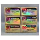 Hornady Critical Defense 9mm Luger Ammo, Approx 150 Rds Hornady Critical Defense 9mm Luger Ammo, Approx 150 Rds