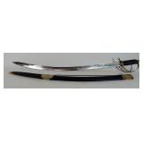 Sword Made In India With Embossed Blade, Brass Guard, And  Sword Made In India With Embossed Blade, Brass Guard, And