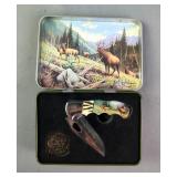 Winchester 4 Piece Wood Knife Set, New In Package, Schrade Cigar Box Classic Pocket Knife In Dispay  Winchester 4 Piece Wood Knife Set, New In Package, Schrade Cigar Box Classic Pocket Knife In Dispay