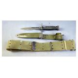Bayonet, 6.5" Blade, In Scabbard Marked USM8A1, On Web Belt  Bayonet, 6.5" Blade, In Scabbard Marked USM8A1, On Web Belt