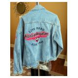 Harley-Davidson Las Vegas Cafe Mens Denim Jacket, Size L  Harley-Davidson Las Vegas Cafe Mens Denim Jacket, Size L