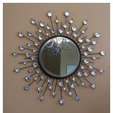 Starburst Wall Mirror with Gem Accents Starburst Wall Mirror with Gem Accents