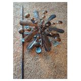 Kinetic Metal Garden Wind Spinner with Stake  Kinetic Metal Garden Wind Spinner with Stake