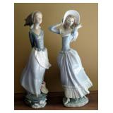 Lladro Lady Figurines, Qty 2  Lladro Lady Figurines, Qty 2