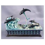 PuzzleMakers International Cast Iron Mechanical Dolphins Bank PuzzleMakers International Cast Iron Mechanical Dolphins Bank
