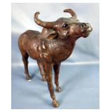 Leather Wrapped Water Buffalo Figurine  Leather Wrapped Water Buffalo Figurine