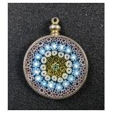 Millefiori Style Bead Necklace, Earrings, and Pendants Set  Millefiori Style Bead Necklace, Earrings, and Pendants Set