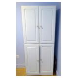 White Pantry Cabinet with Contents Included  White Pantry Cabinet with Contents Included