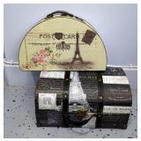 Decorative Storage Trunks, Paris Theme  Decorative Storage Trunks, Paris Theme