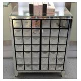 Geometric Mirrored Cabinet With Shelving And Single Drawer Geometric Mirrored Cabinet With Shelving And Single Drawer