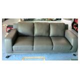 Modern Leather Three-Seat Sofa  Modern Leather Three-Seat Sofa