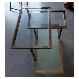 Modern Glass and Metal 3-Teired Coffee Table  Modern Glass and Metal 3-Teired Coffee Table