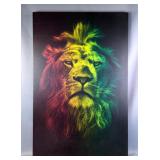 Lion Rasta Color Canvas Art Print, 36" x 24"  Lion Rasta Color Canvas Art Print, 36" x 24"