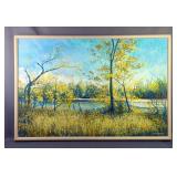 Framed Landscape Painting, Signed Dixie Westerman, 25 1/4" x 37 1/4"  Framed Landscape Painting, Signed Dixie Westerman, 25 1/4" x 37 1/4"