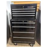 Husky Black Rolling Tool Chest And Top Cabinet  Husky Black Rolling Tool Chest And Top Cabinet