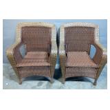 Woven Design Armchairs, Qty 2 Woven Design Armchairs, Qty 2