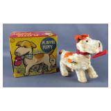 Alps Playful Puppy Wind Up Toy with Original Bo