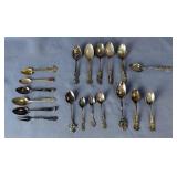 Sterling Silver Souvenir Spoons And Unmarked Spoons  Sterling Silver Souvenir Spoons And Unmarked Spoons
