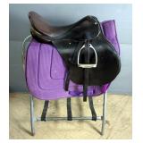 County Saddlery English Dressage Saddle with Girth and Saddle Pad  County Saddlery English Dressage Saddle with Girth and Saddle Pad