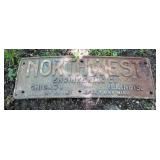 Northwest Engineering Co. Metal Plaquard  Northwest Engineering Co. Metal Plaquard