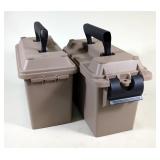 Hard Plastic Ammo Cans, Qty 2, 6" X 5" X 10"  Hard Plastic Ammo Cans, Qty 2, 6" X 5" X 10"