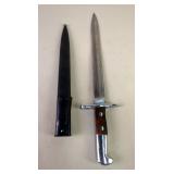 Elsener Schwyz Bayonet, SN 958872, In Scabbard  Elsener Schwyz Bayonet, SN 958872, In Scabbard