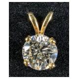14k Gold and Diamond Pendant