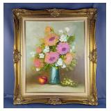 Robert Lot Floral Still Life Oil Painting
