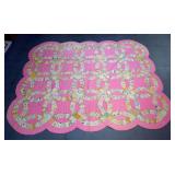 Double Wedding Ring Machine Stitched Quilt - 84" x 70" 