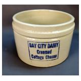 Bay City Dairy Creamed Cottage Cheese Crock 
