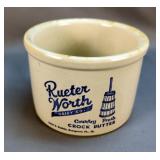 Rueter Worth Dairy Co. Crock Butter Jar