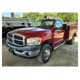 2007 Dodge Ram 3500 Pick-up Truck, 6.7L Cummins Turbo Diesel Engine, Odometer Reads 59,960, VIN# 3D6 2007 Dodge Ram 3500 Pick-up Truck, 6.7L Cummins Turbo Diesel Engine, Odometer Reads 59,960, VIN# 3D6