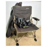 MacCabe Camping Chair with Sears Discoverer Zoom Binoculars, Leupold Binoculars and Monocular 