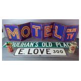 Metal Motel Folding Sign, Street Signs And Advertising Cans