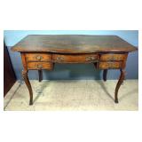 Ornate Wood Desk with Drawers
