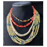 Beaded Necklaces and Bracelets, Qty 8 