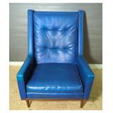 Mid-Century Modern Style Blue Lounge Chair 