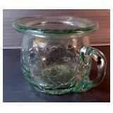 Stockholms Glasbruk Crackle Glass Creamer and Pitcher Set 