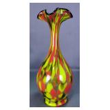 Hand Blown Art Glass Vases, Qty 4