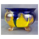 Footed Art Glass Bowls, Qty 2 