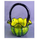 Art Glass Baskets, Qty 3 